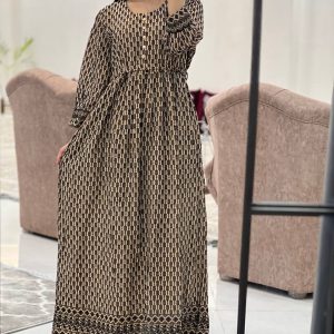 ماکسی ژاکارد تمام گل دوزی